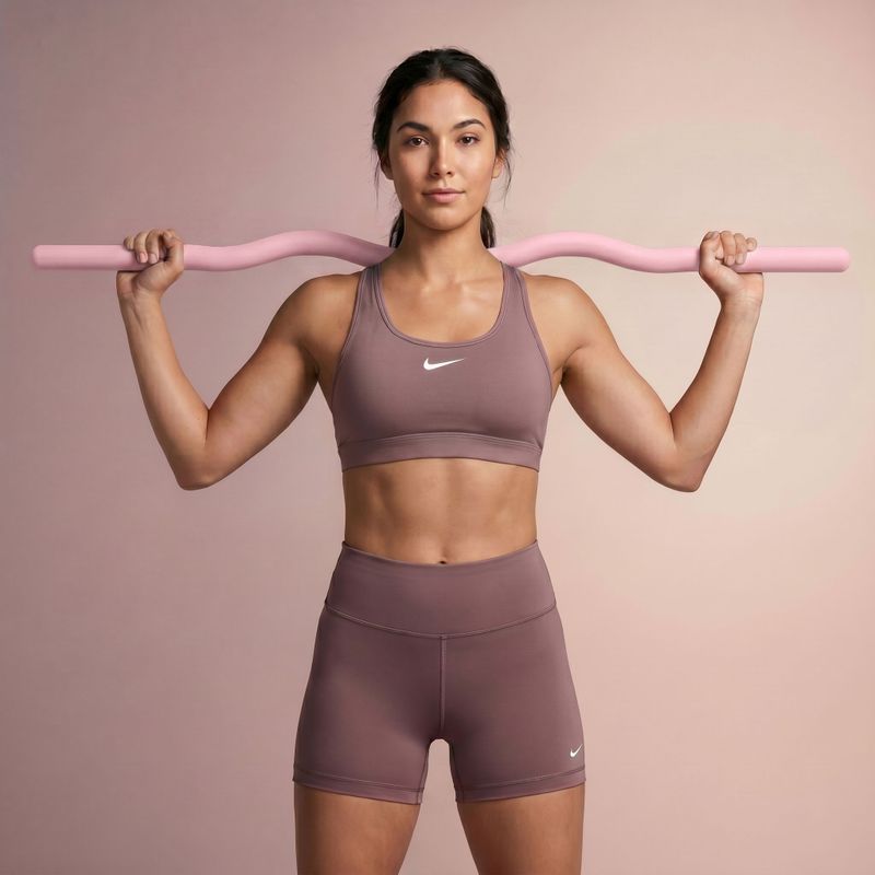 Bară curbată XTREXO SCULPT 110 cm roz 4
