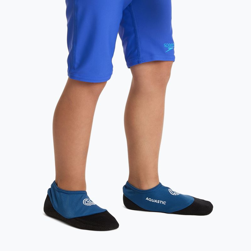 Șosete de piscină pentru copii AQUASTIC Seavie Anti-Slip albastre 2