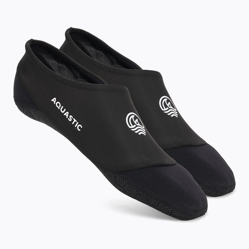 Șosete de piscină AQUASTIC Seavie Anti-Slip negre