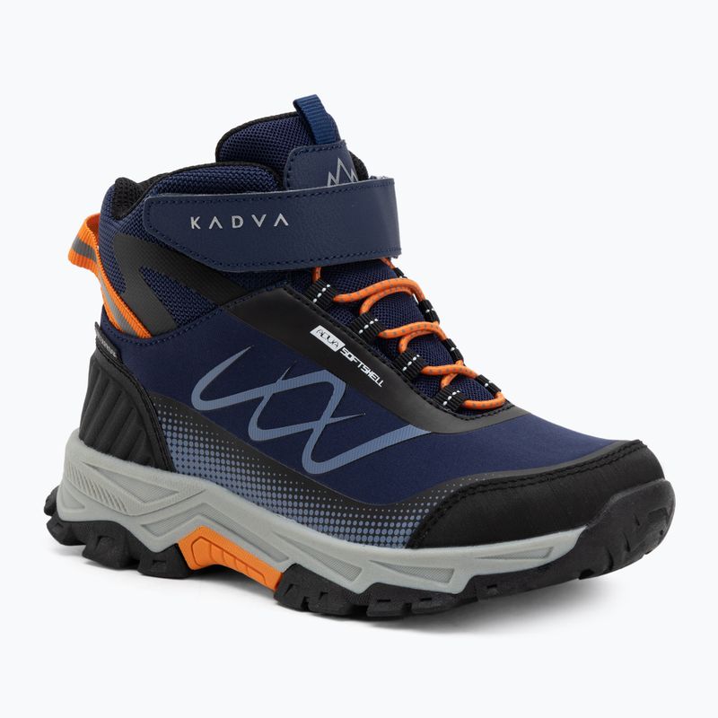 Încălțăminte de drumeție pentru copii KADVA Rocky Trail Mid WaterProof Softshell bleumarin