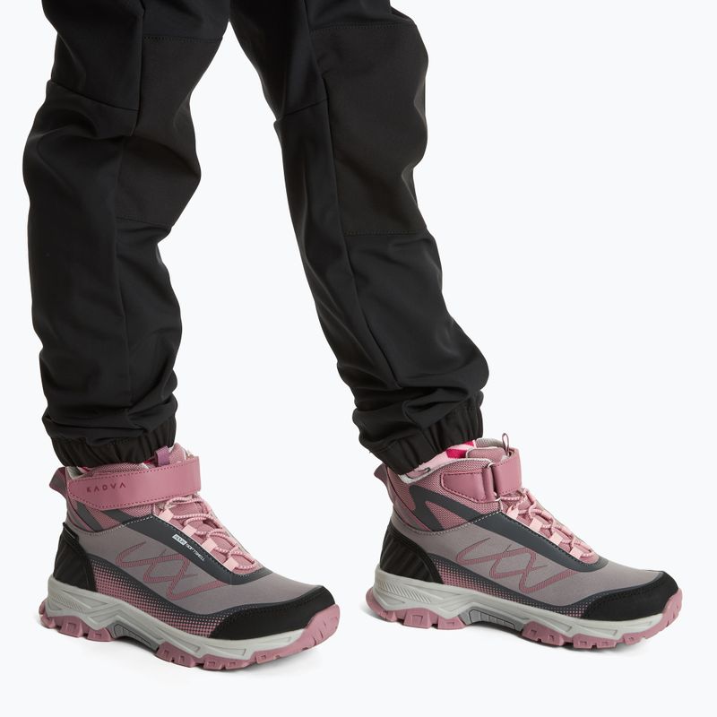 Încălțăminte trekking pentru copii KADVA Rocky Trail Mid WaterProof Softshell gray / pink 2