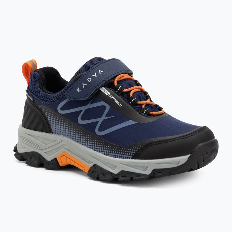 Încălțăminte de drumeție pentru copii KADVA Rocky Trail Low WaterProof Softshell albastru închis