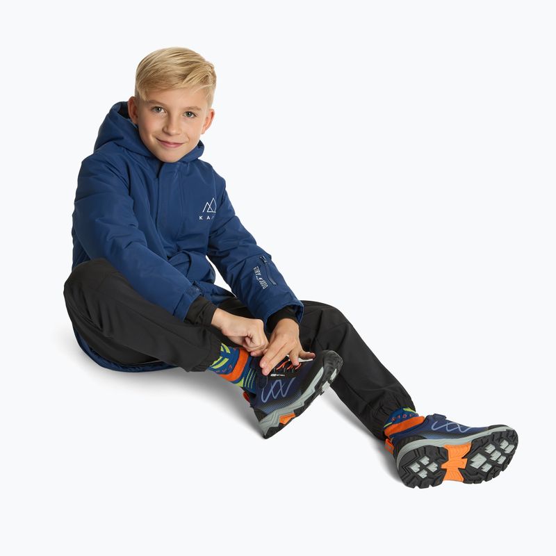 Încălțăminte de drumeție pentru copii KADVA Rocky Trail Low WaterProof Softshell albastru închis 4