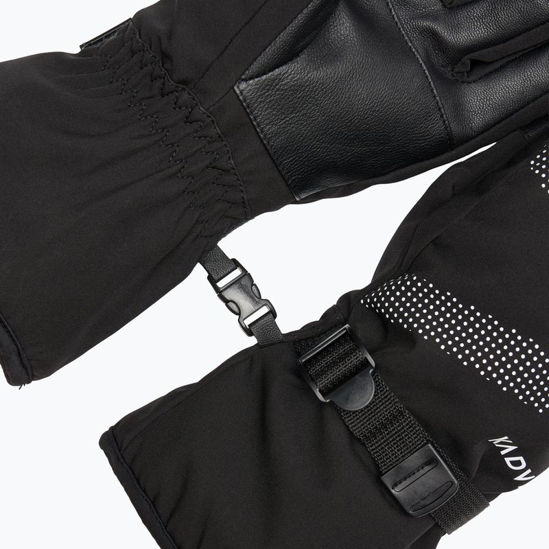 Mănuși de schi KADVA Mountain Flow Pro skóra 3M Thinsulate negre 8