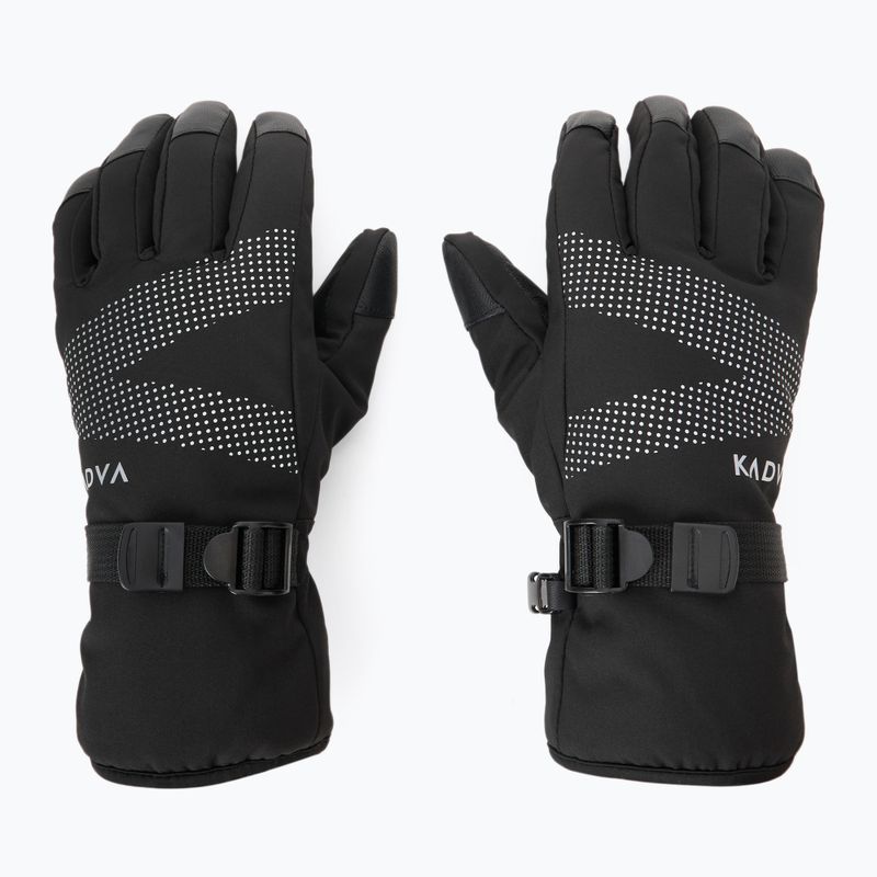 Mănuși de schi pentru femei KADVA Mountain Flow Pro skóra 3M Thinsulate negre 2