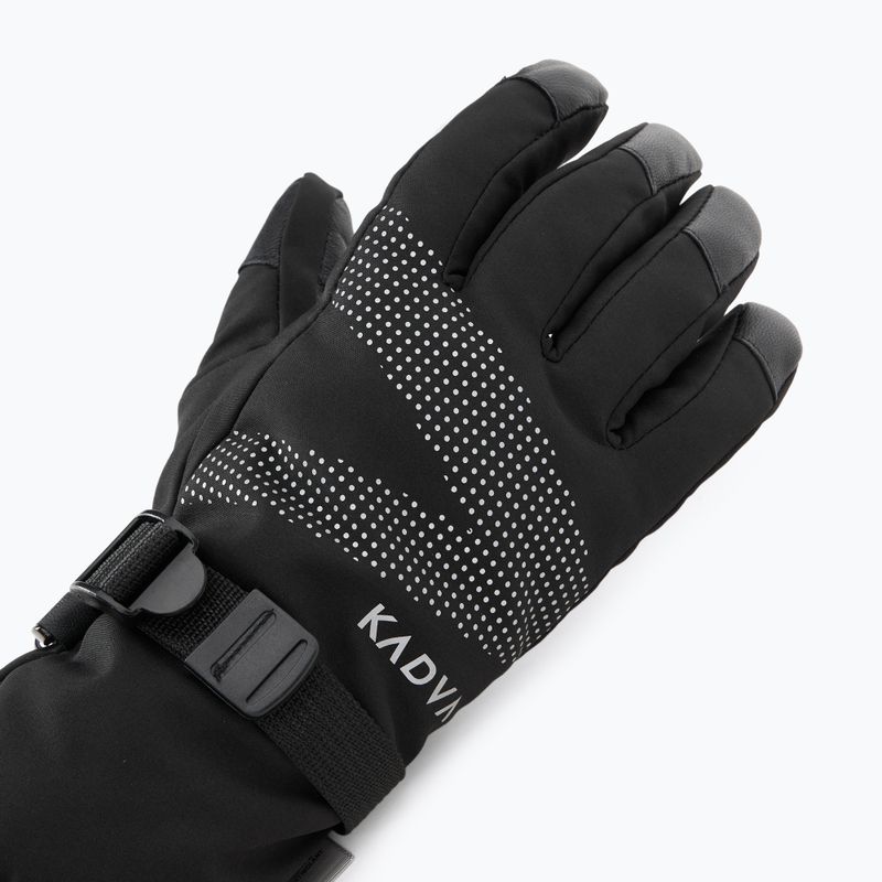 Mănuși de schi pentru femei KADVA Mountain Flow Pro skóra 3M Thinsulate negre 4