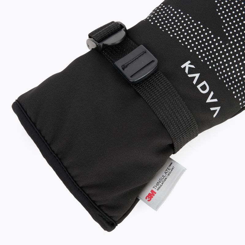 Mănuși de schi pentru femei KADVA Mountain Flow Pro skóra 3M Thinsulate negre 5
