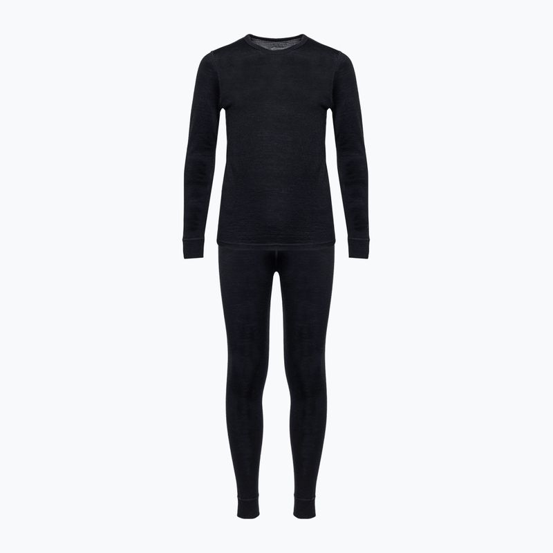 Set de lenjerie termoactivă pentru copii WOOLCANO Merino SET0683 negru 3