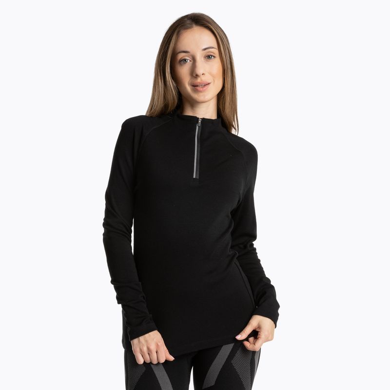 Bluză termoactivă pentru femei WOOLCANO Merino TOP0545 czarny