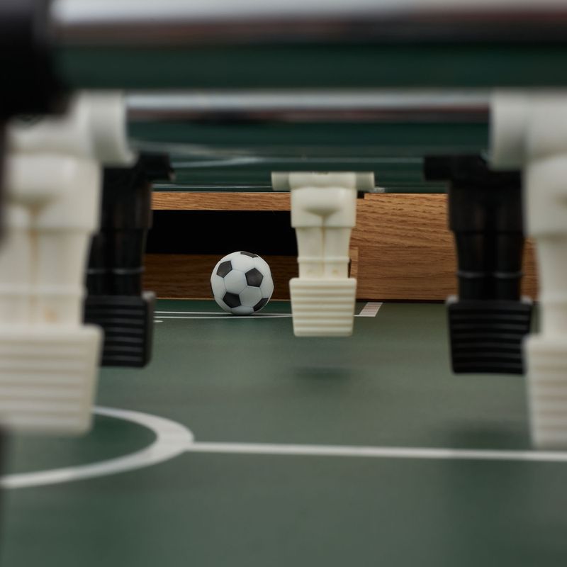 OneTeam FunArena 3-in-1 foosball, cymball, masă de biliard din lemn / negru 11