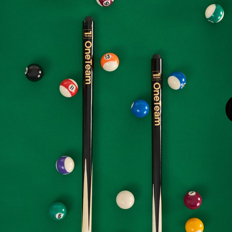 OneTeam FunArena 3-in-1 foosball, cymball, masă de biliard din lemn / negru 14