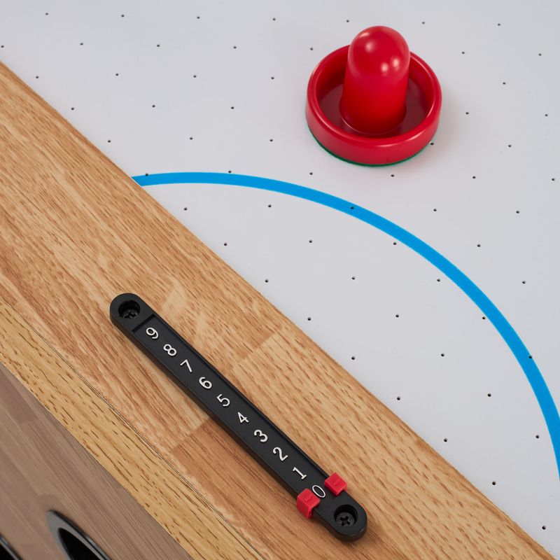OneTeam FunArena 3-in-1 foosball, cymball, masă de biliard din lemn / negru 16