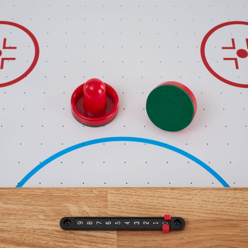 OneTeam FunArena 3-in-1 foosball, cymball, masă de biliard din lemn / negru 18