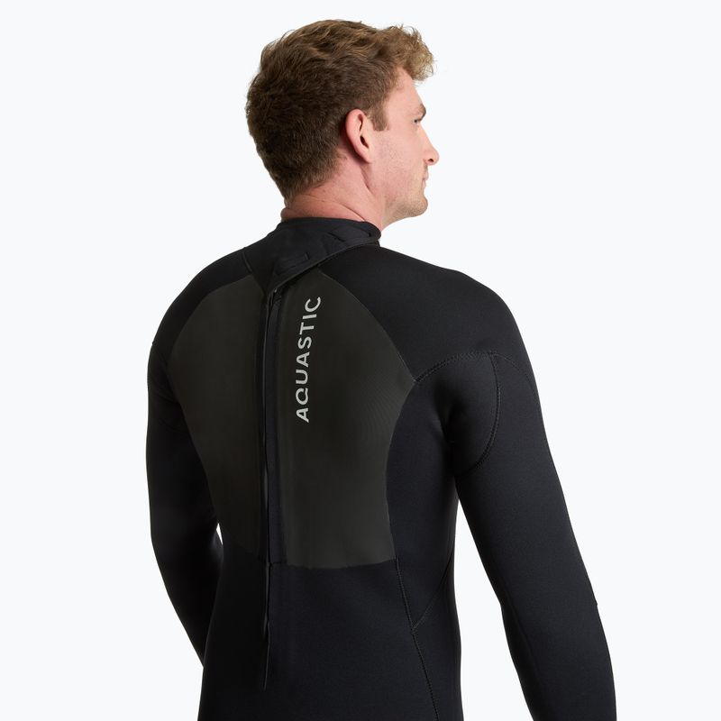 Costum de surfing pentru bărbați AQUASTIC din neopren 4/3 mm WAVEY negru 5