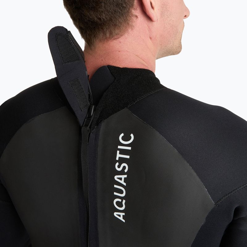 Costum de surfing pentru bărbați AQUASTIC din neopren 4/3 mm WAVEY negru 9