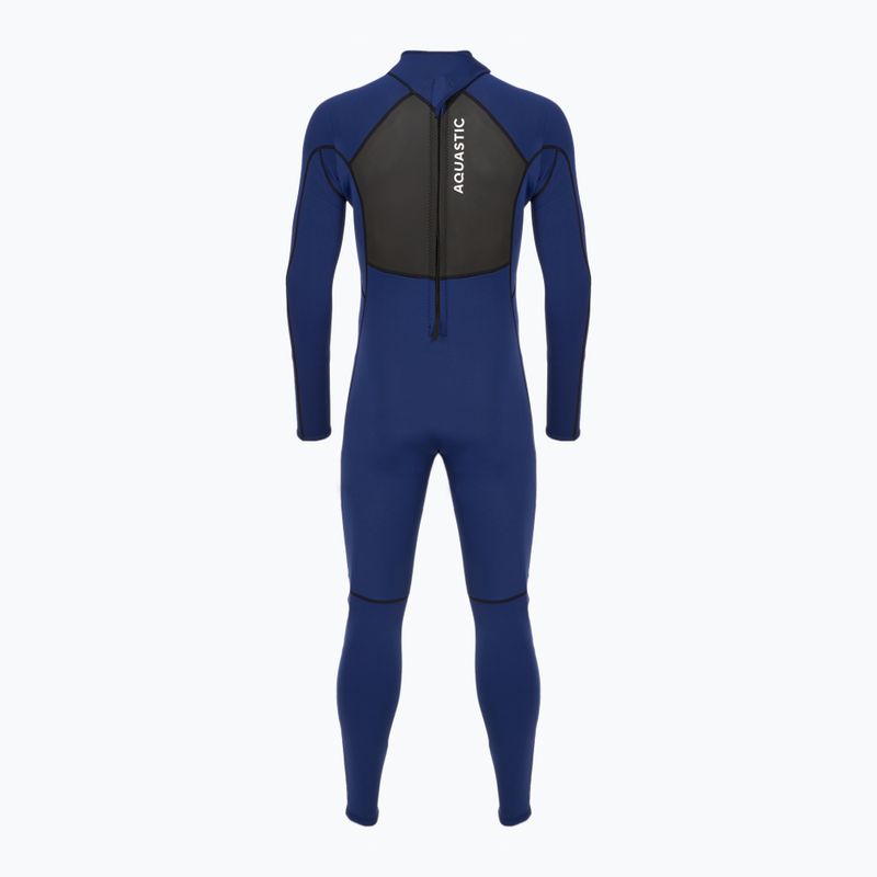 Costum de surfing pentru bărbați AQUASTIC din neopren 3/2 mm WAVEY 3/2 bleumarin 12