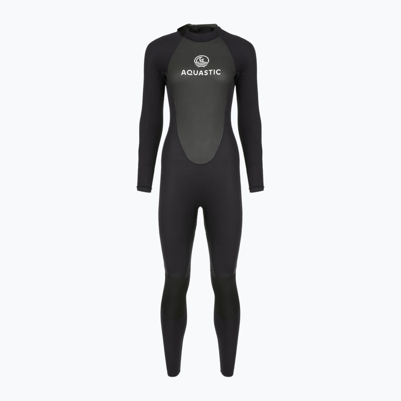Costum de surfing pentru femei AQUASTIC din neopren 4/3 mm WAVEY negru 12