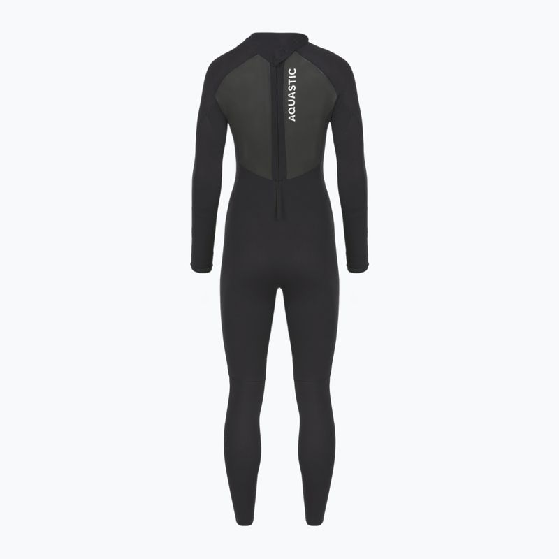 Costum de surfing pentru femei AQUASTIC din neopren 4/3 mm WAVEY negru 13