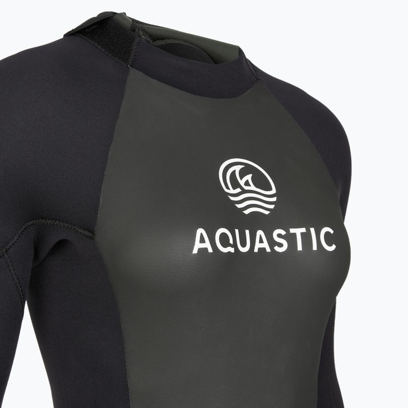 Costum de surfing pentru femei AQUASTIC din neopren 4/3 mm WAVEY negru 14