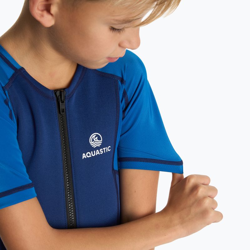 Costum de surfing pentru copii AQUASTIC din neopren 1.5 mm WAVEY albastru 6