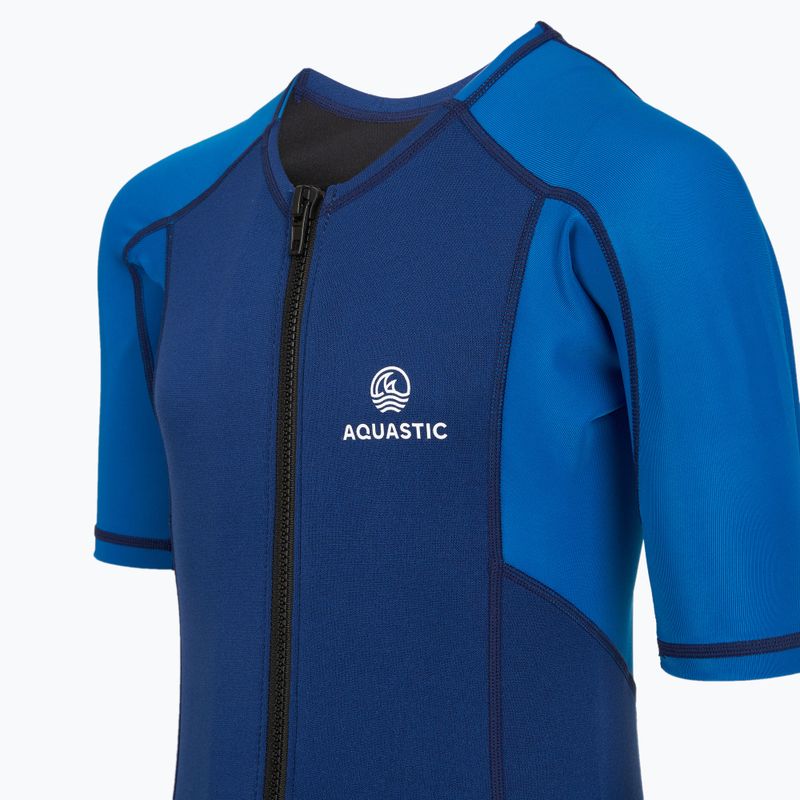 Costum de surfing pentru copii AQUASTIC din neopren 1.5 mm WAVEY albastru 11