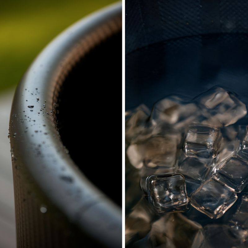 Set AQUASTIC piscina 382L cu agregat pentru băi în apă rece BrrFree negru 9