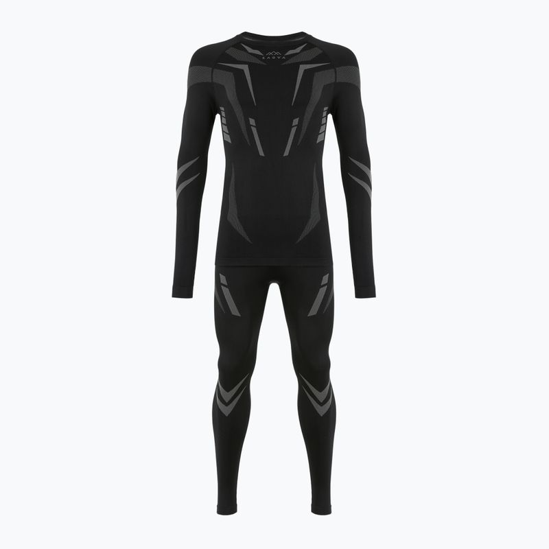 Set de lenjerie termică pentru bărbați KADVA ALPINESTEP COOLMAX THERMAL PRO DRY fără cusături negru 10