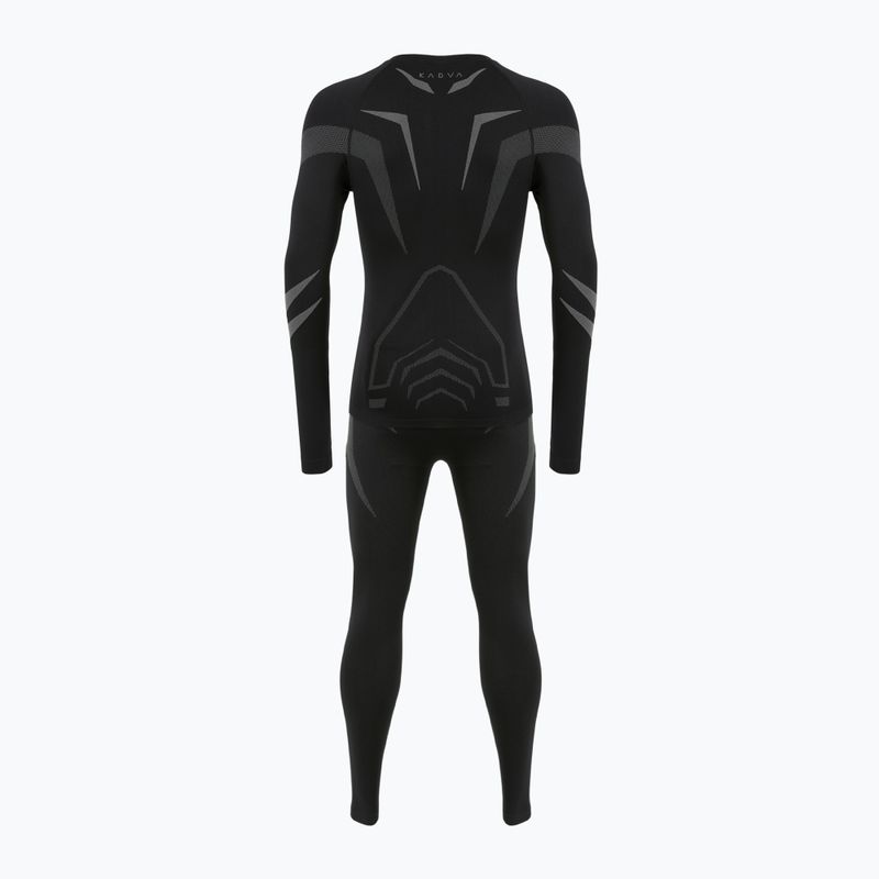 Set de lenjerie termică pentru bărbați KADVA ALPINESTEP COOLMAX THERMAL PRO DRY fără cusături negru 11