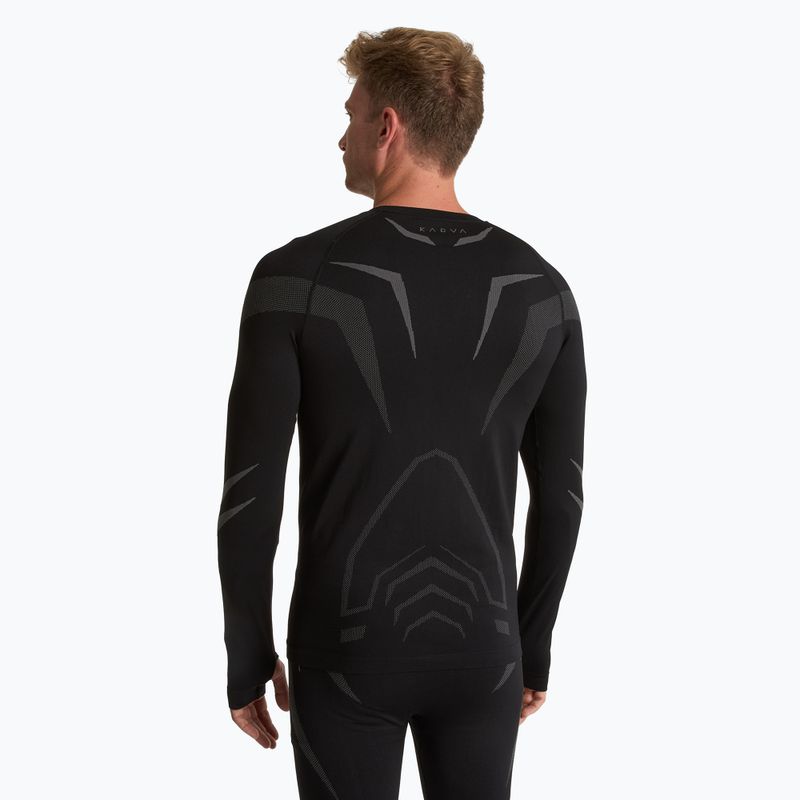 Set de lenjerie termică pentru bărbați KADVA ALPINESTEP COOLMAX THERMAL PRO DRY fără cusături negru 4