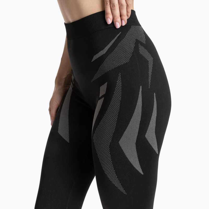 Set de lenjerie termică pentru femei KADVA ALPINESTEP COOLMAX THERMAL PRO DRY fără cusături, negru 9
