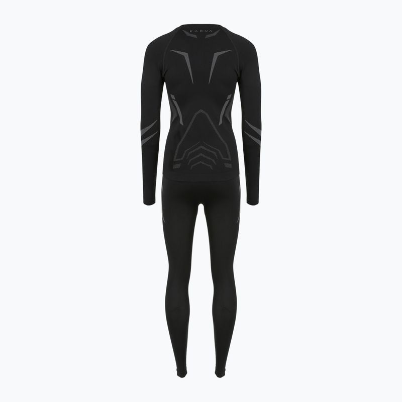 Set de lenjerie termică pentru femei KADVA ALPINESTEP COOLMAX THERMAL PRO DRY fără cusături, negru 12