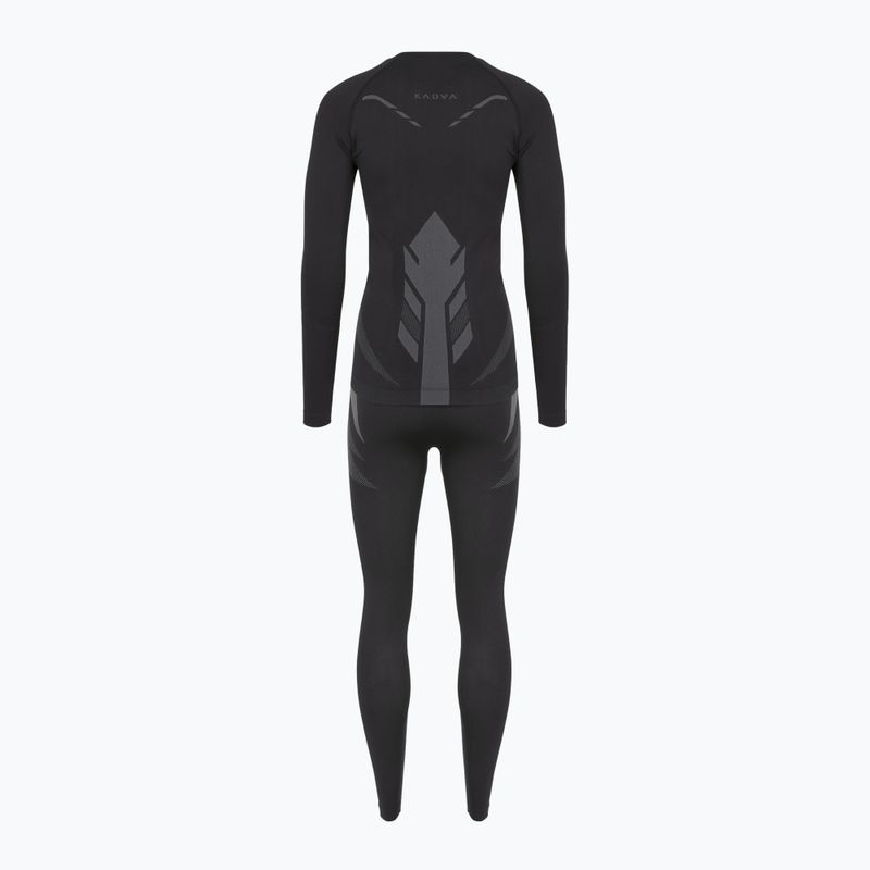 Set de lenjerie termică pentru femei KADVA ALPINESTEP THERMO LIGHT PLUS, fără cusături, negru 9