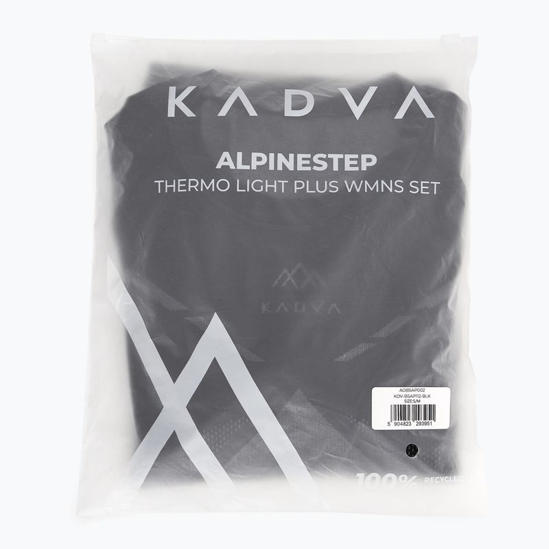 Set de lenjerie termică pentru femei KADVA ALPINESTEP THERMO LIGHT PLUS, fără cusături, negru 10