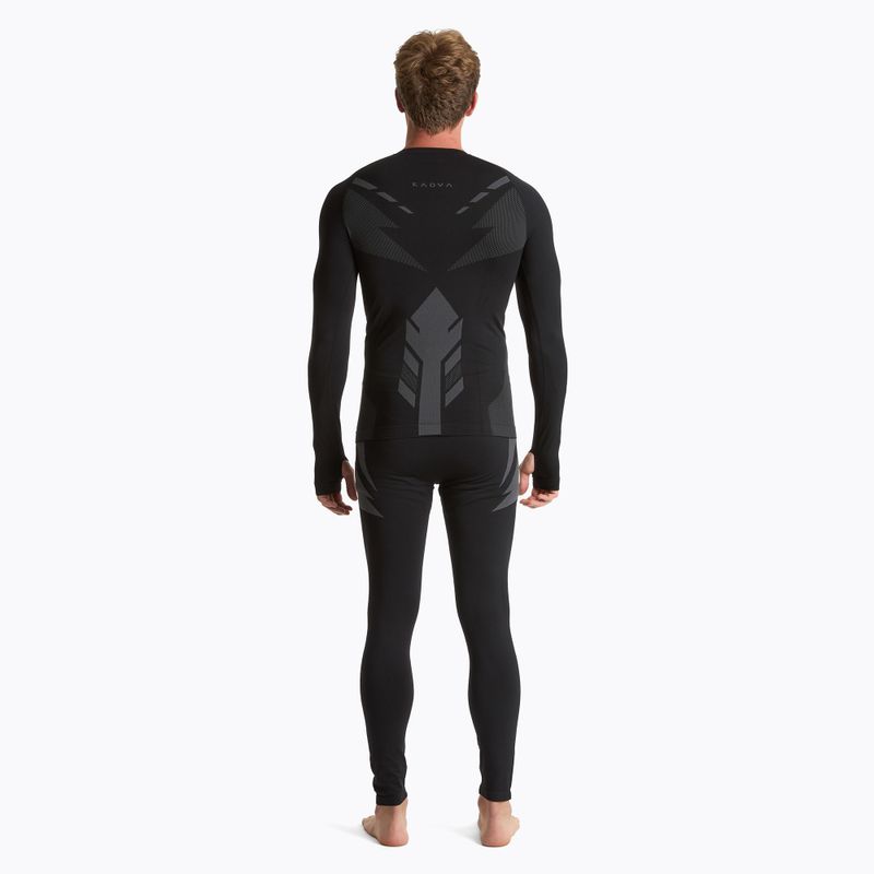 Set de lenjerie termică pentru bărbați KADVA ALPINESTEP THERMO LIGHT PLUS, fără cusături, negru 2