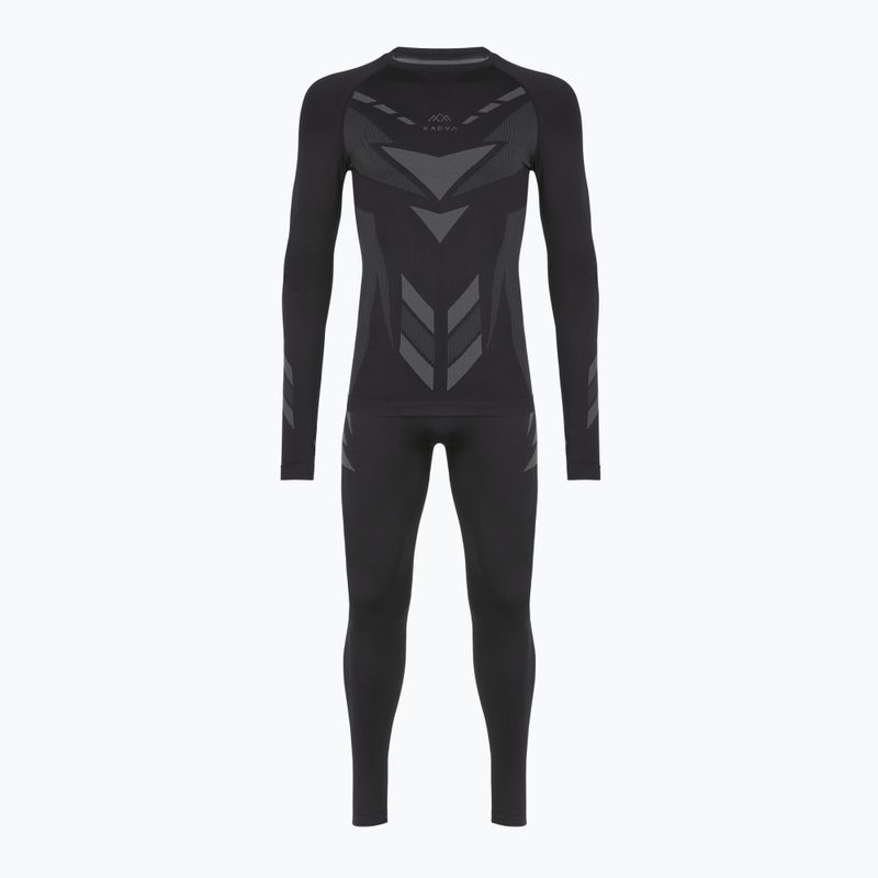 Set de lenjerie termică pentru bărbați KADVA ALPINESTEP THERMO LIGHT PLUS, fără cusături, negru 8
