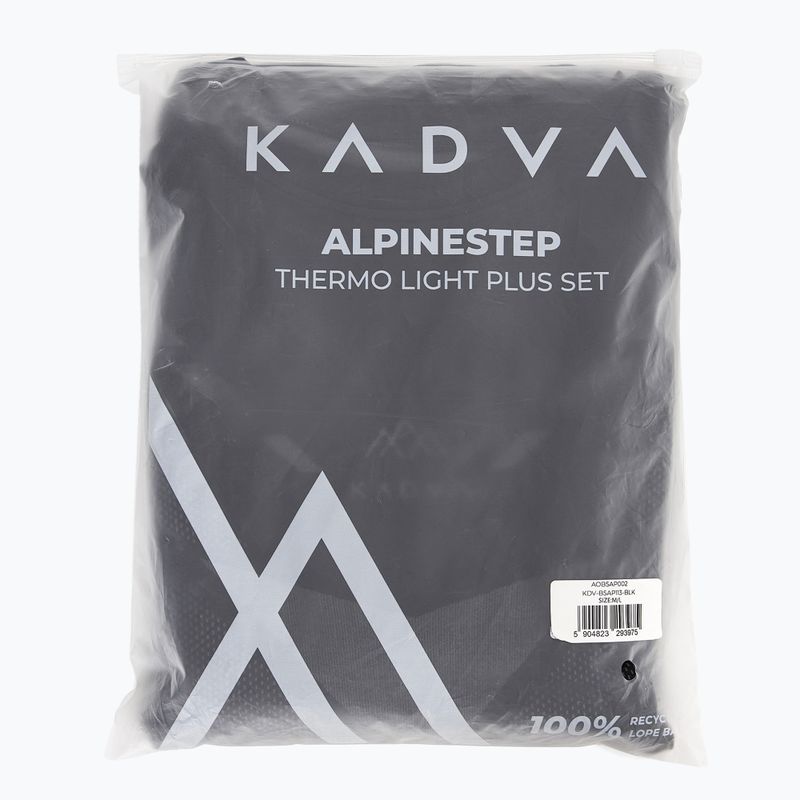 Set de lenjerie termică pentru bărbați KADVA ALPINESTEP THERMO LIGHT PLUS, fără cusături, negru 10