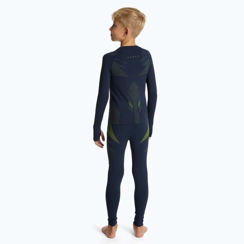 Set de lenjerie termică pentru copii KADVA ALPINESTEP THERMO LIGHT PLUS fără cusături, albastru închis 2
