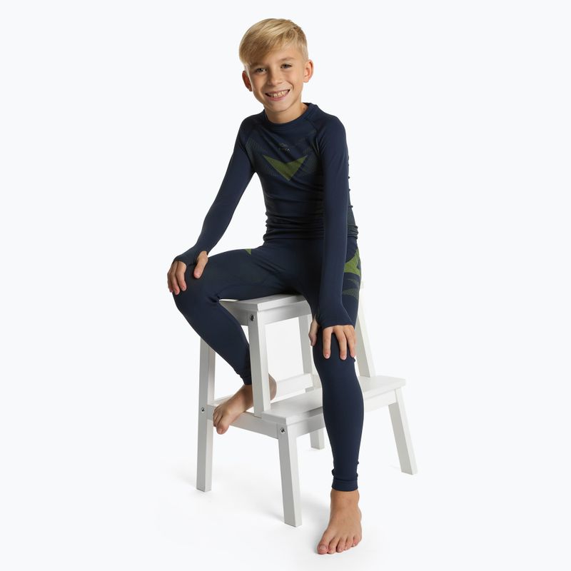 Set de lenjerie termică pentru copii KADVA ALPINESTEP THERMO LIGHT PLUS fără cusături, albastru închis 8