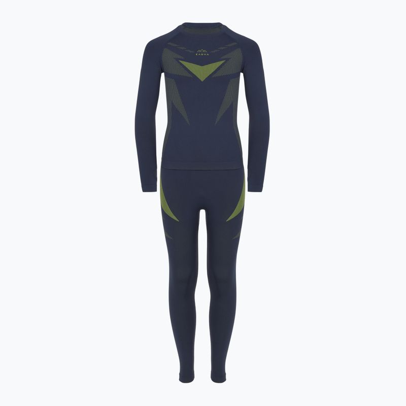Set de lenjerie termică pentru copii KADVA ALPINESTEP THERMO LIGHT PLUS blue navy / green 10