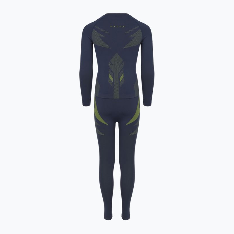 Set de lenjerie termică pentru copii KADVA ALPINESTEP THERMO LIGHT PLUS fără cusături, albastru închis 11