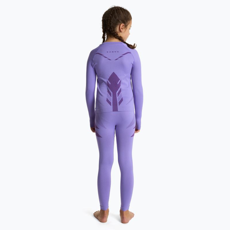 Set de lenjerie termică pentru copii KADVA ALPINESTEP THERMO LIGHT PLUS purple 2