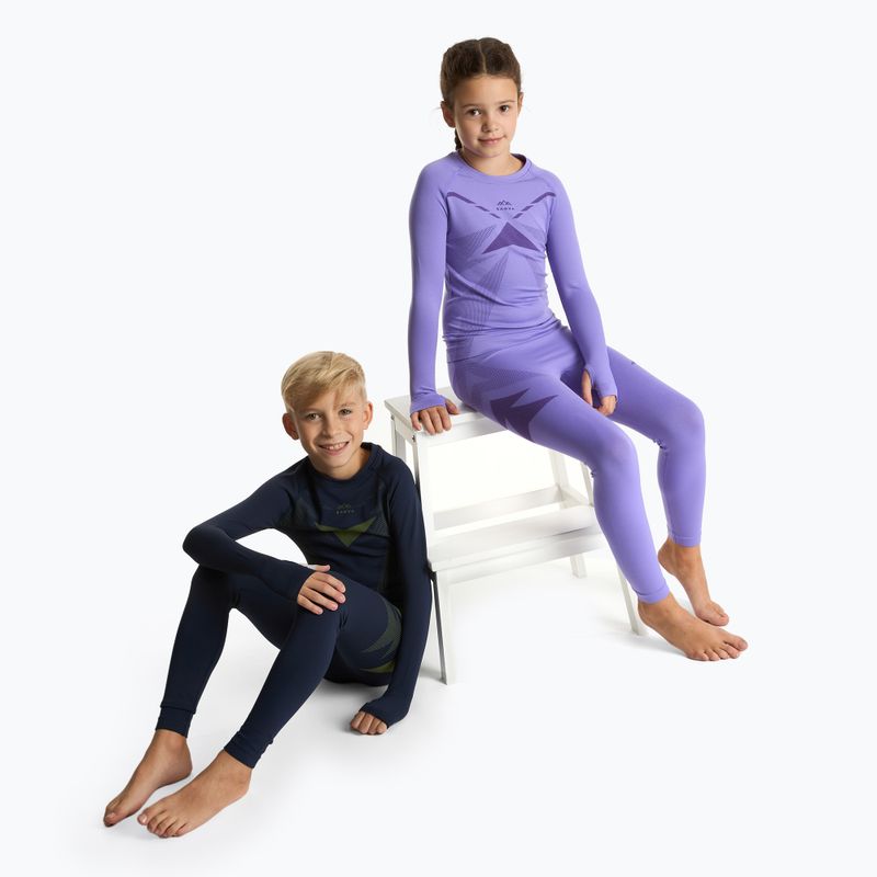 Set de lenjerie termică pentru copii KADVA ALPINESTEP THERMO LIGHT PLUS purple 9