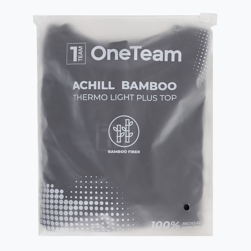 Bluză termoactivă pentru bărbați OneTeam ACHILL BAMBOO THERMO LIGHT PLUS fără cusătură negru 9