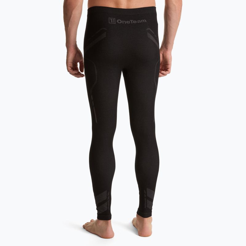 Pantaloni termoactivi pentru bărbați OneTeam ACHILL BAMBOO THERMO LIGHT PLUS black 2