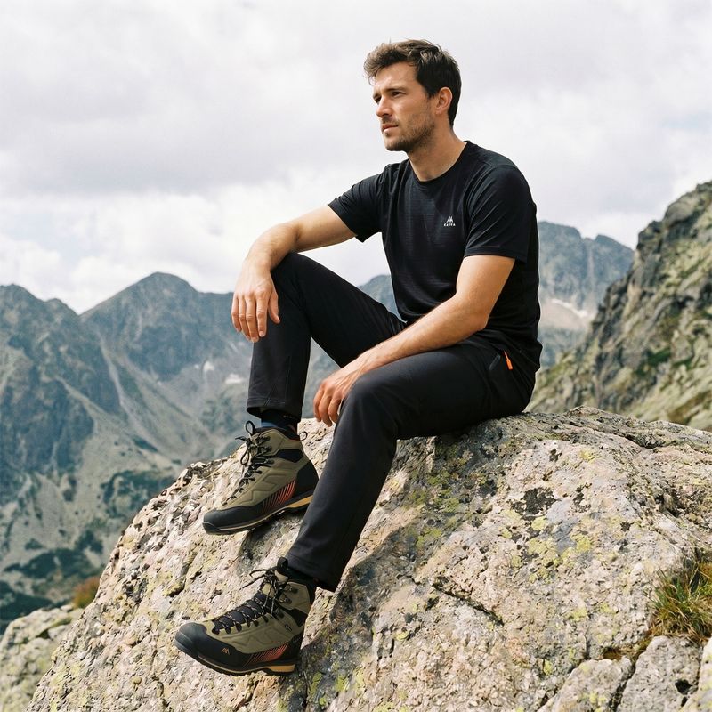 Încălțăminte trekking bărbați KADVA Nevra Mid WP verde 6