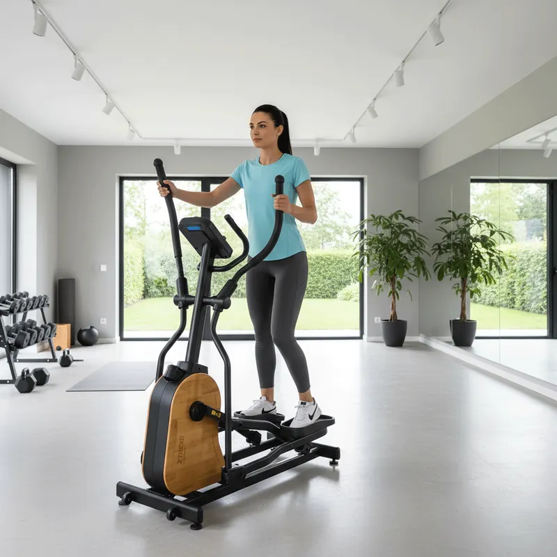 Bicicletă eliptică XTREXO OM400 Wood black 12