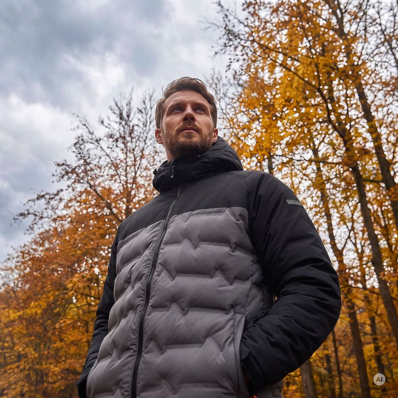 Geacă călduroasă pentru bărbați KADVA GlacierShell gri 8