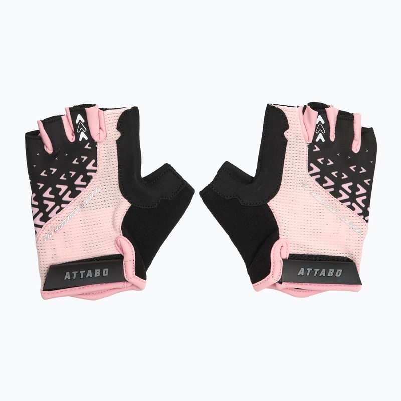 Manuși de ciclism pentru femei ATTABO Vito WMNS gel shock proof roz/negru 2