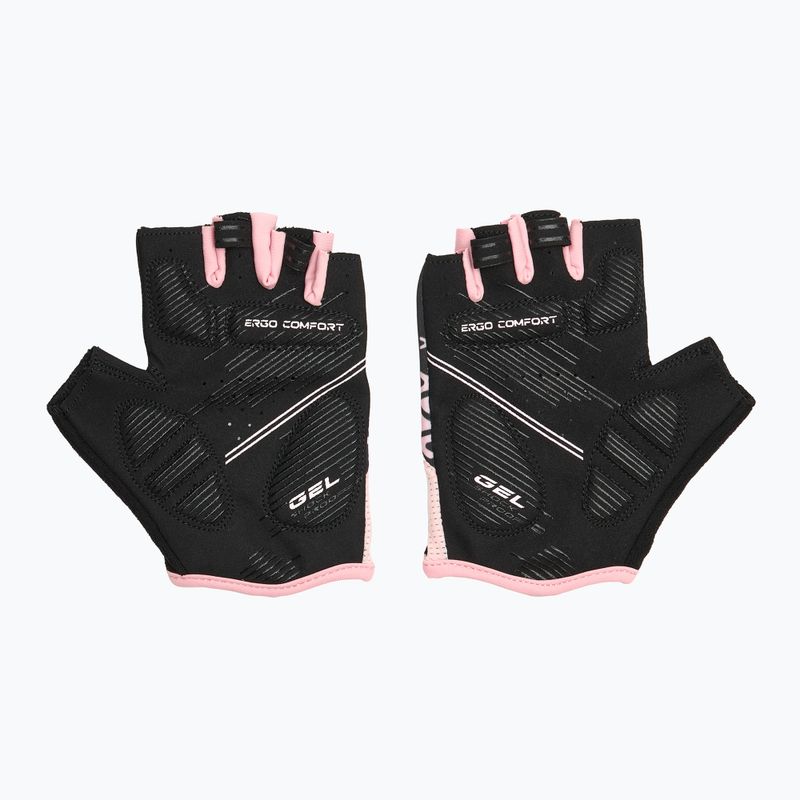 Manuși de ciclism pentru femei ATTABO Vito WMNS gel shock proof roz/negru 3