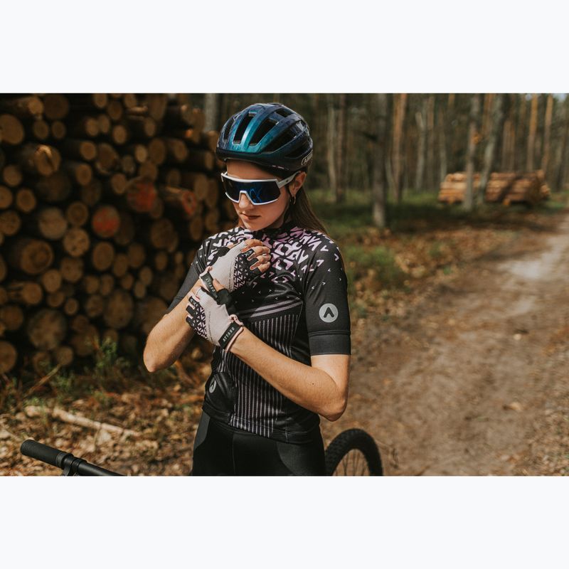 Manuși de ciclism pentru femei ATTABO Vito WMNS gel shock proof roz/negru 8